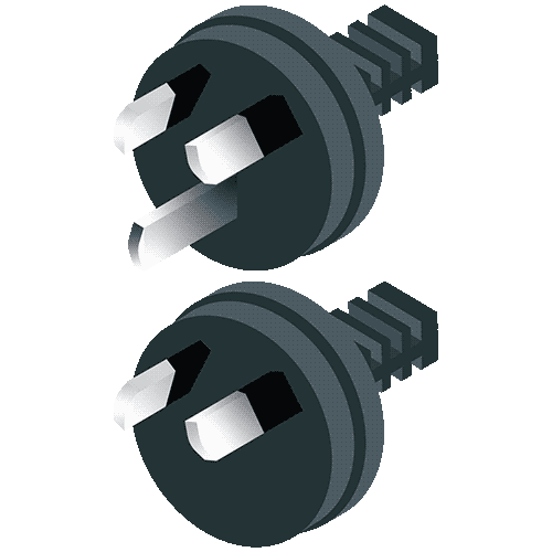 Australien & Neuseeland Set 3X Reisestecker Adapter | 1x Typ I + 2X Typ I  (2-polig) mit Schutzkontakt | Langlebiger Netzstecker für Steckdosen im