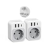 2 Stück Reiseadapter Typ G England Irland Dubai